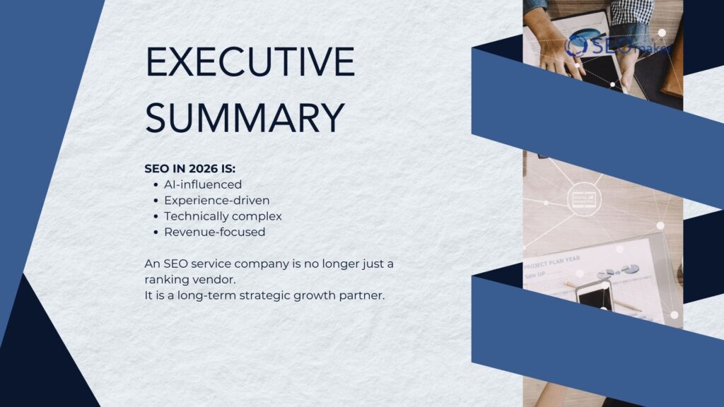 What Is an SEO Service Company? executive summary