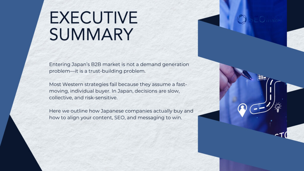 Japan’s B2B Buyer Journey: How Decision-Making Differs and What It Means for Your Content Summary