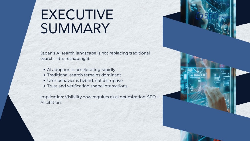 How Japanese Users Interact with AI Search: ChatGPT, Perplexity, and Google AI Summary