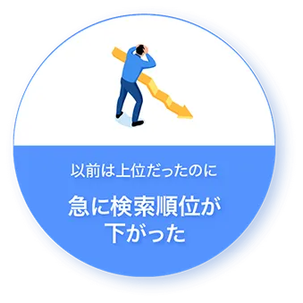 以前は上位だったのに 急に検索順位が下がった