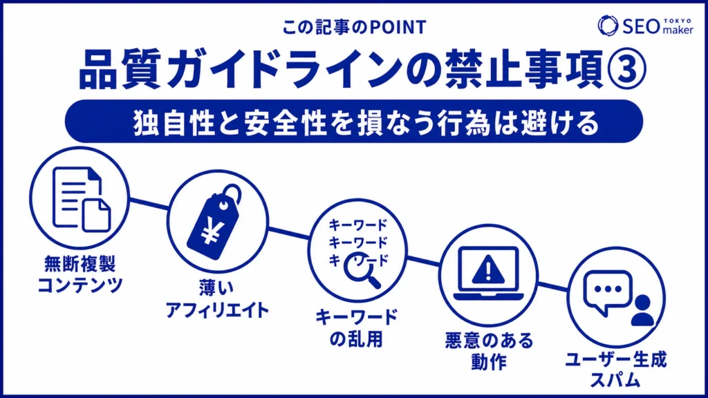 品質ガイドラインの禁止事項まとめ3の図