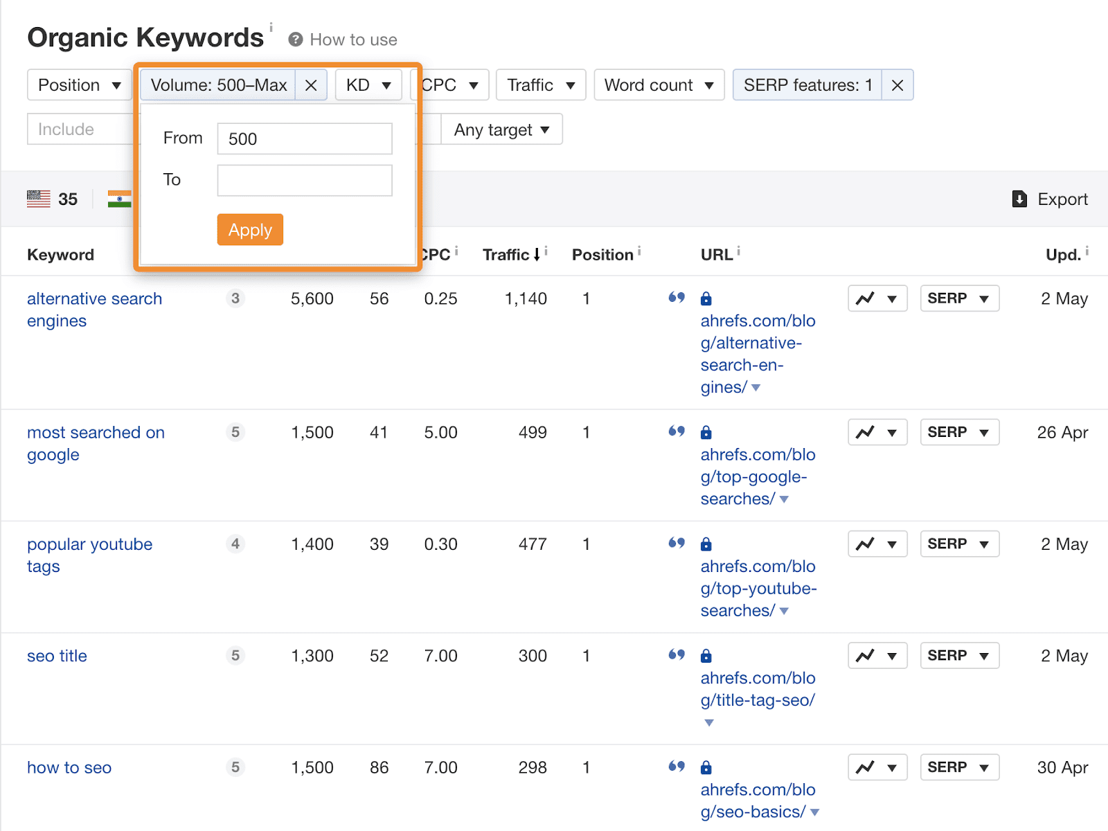 ィルタリングすることから始めます