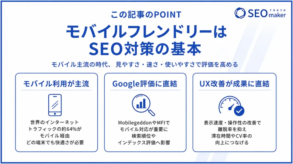 モバイルフレンドリーとは ~SEO初心者がまずやるSEO対策その6~①
