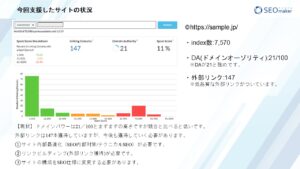 データベース型SEO支援事例のスライド1