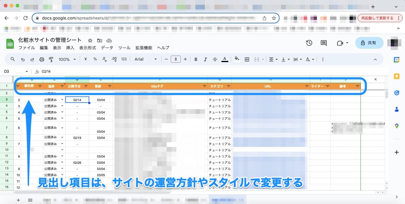 サイトやディレクトリ構造を徹底管理する