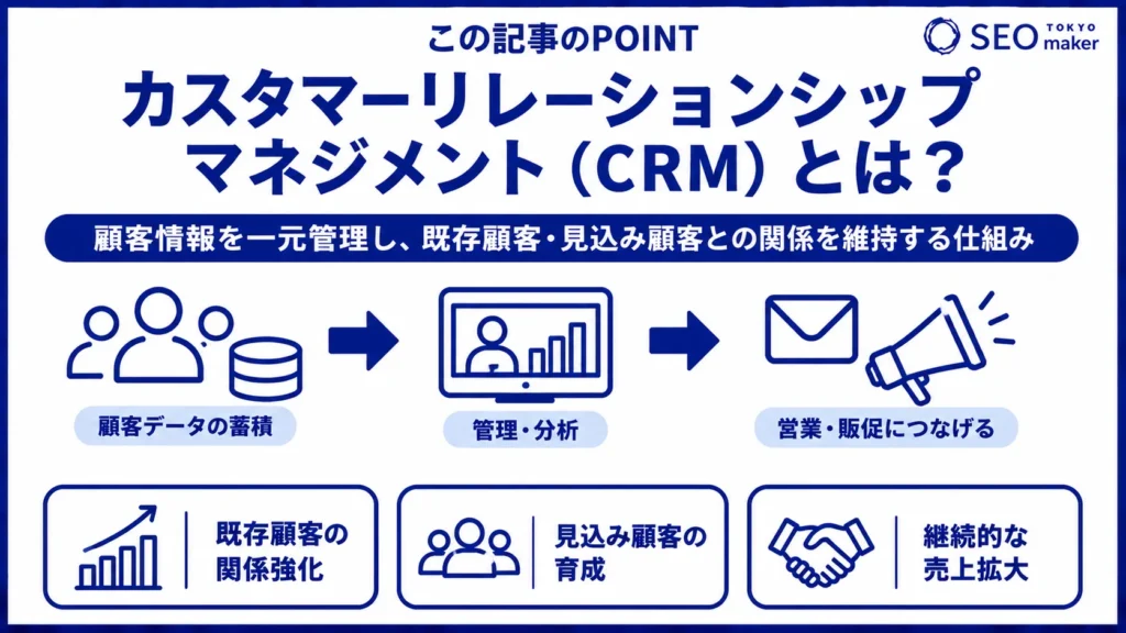カスタマーリレーションシップマネジメントとは？目的や活用事例について解説！①