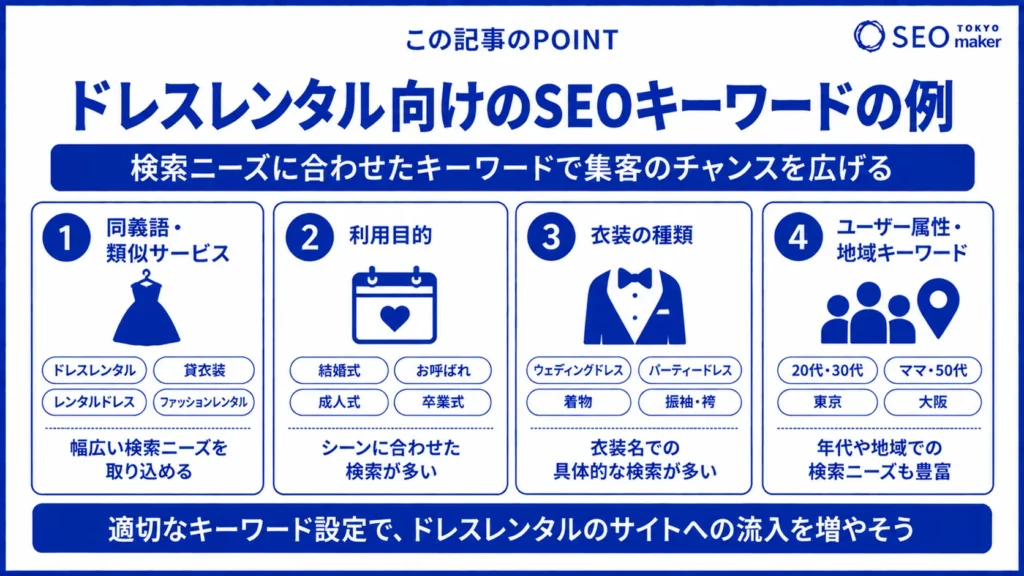 ドレスレンタルのSEO対策とは?効果的なWEB集客の手法を解説②