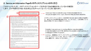 ChatGPTによるメタディスクリプション作成仕様書②