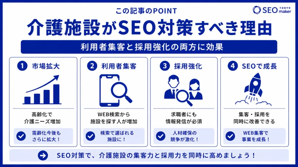 介護施設（老人ホーム）のSEO対策とは？WEB集客の手法を解説①