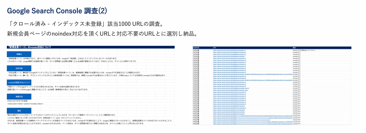 Google Search Consoleの調査