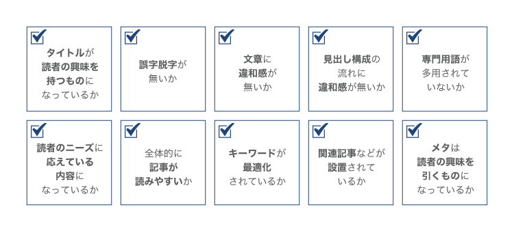 SEOを意識した記事の添削確認ポイント