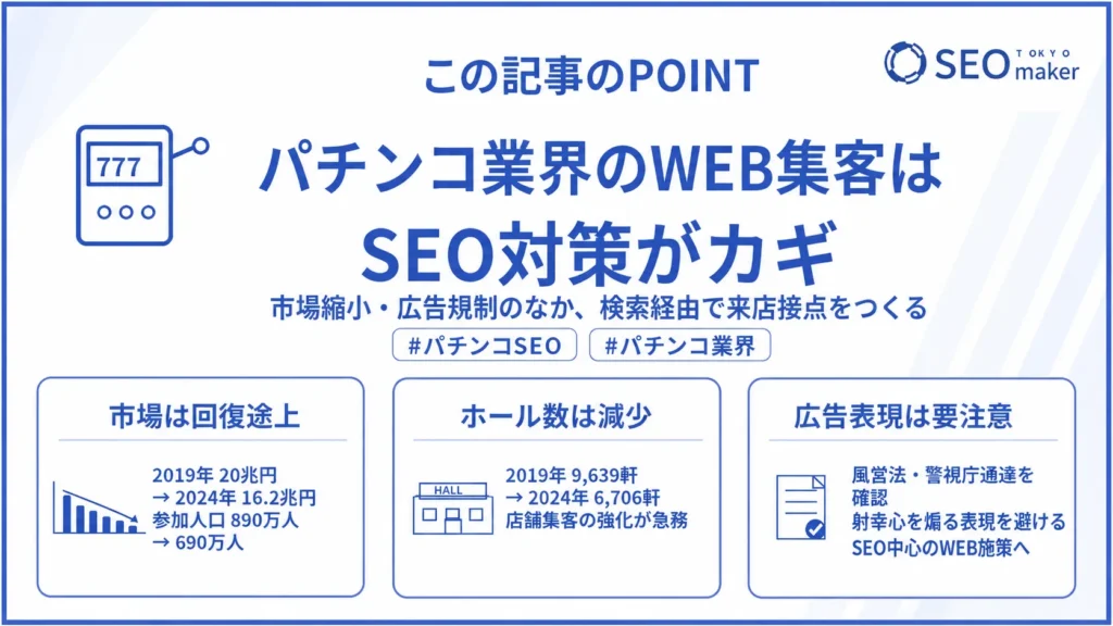 パチンコ業界のWEB集客とSEOについて解説①