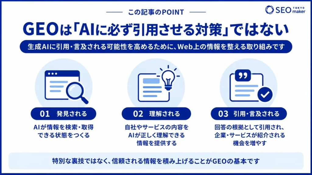 GEO対策のポイント①