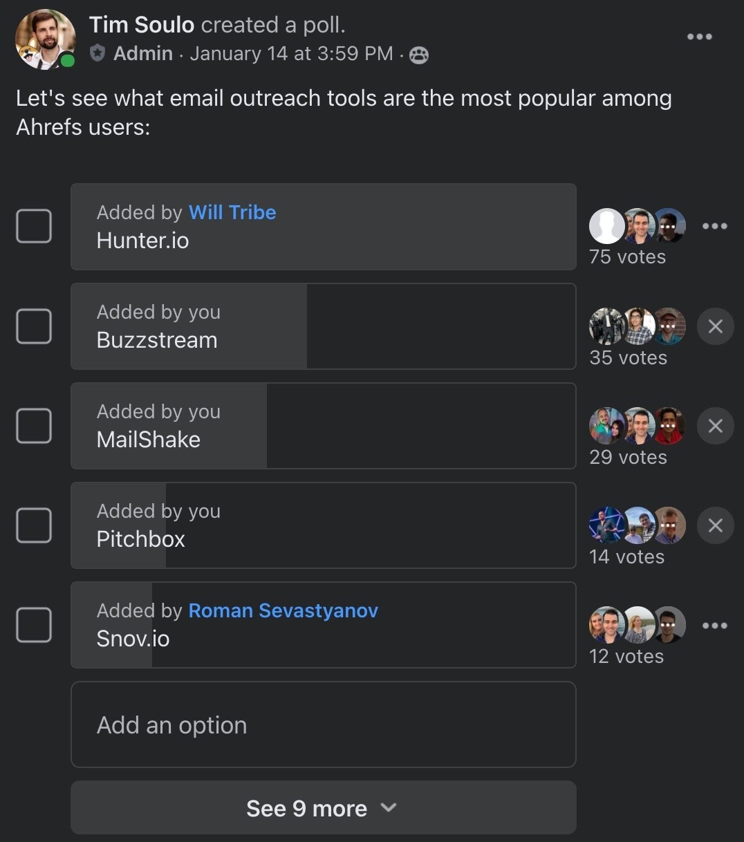Email outreach tools
